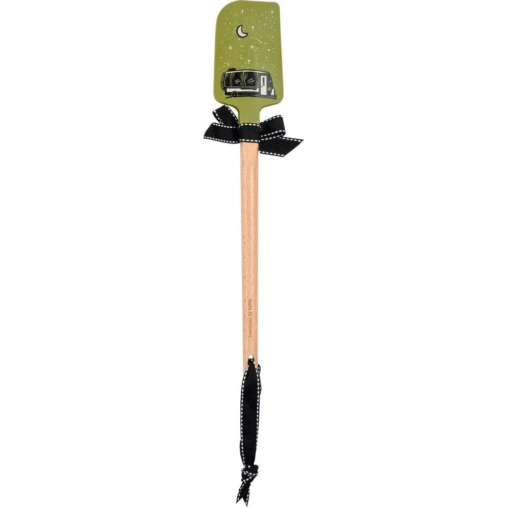 We Like To Sleep Around Camper Van Spatula | Wooden Handle Double-Sided Silicon